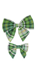 Load image into Gallery viewer, Flannel Chartreuse Lady Bow
