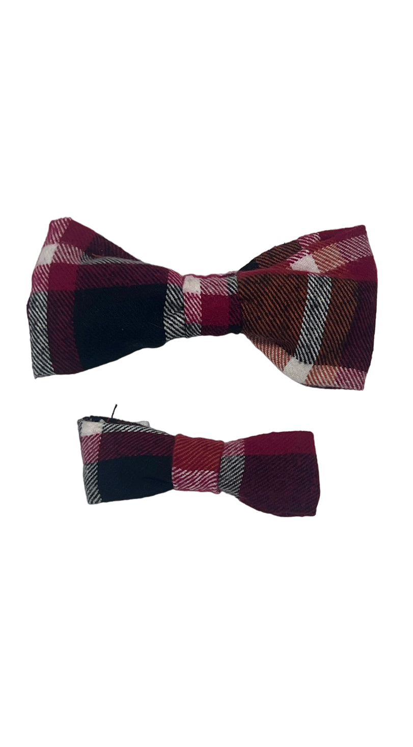 Flannel Merlot Bowtie