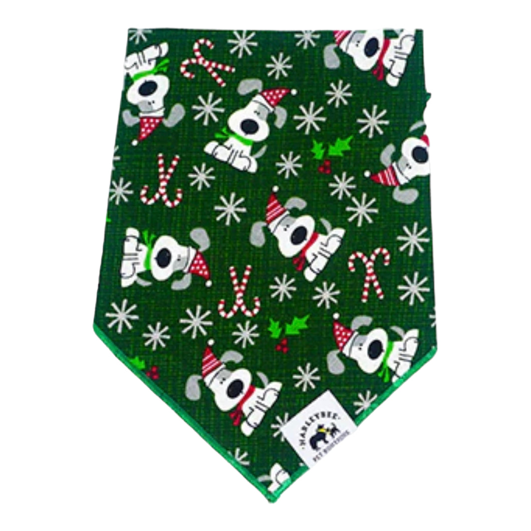 Christmas Doggy Green Bandana