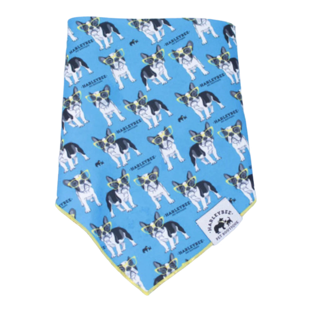 Frenchie Blue Bandana