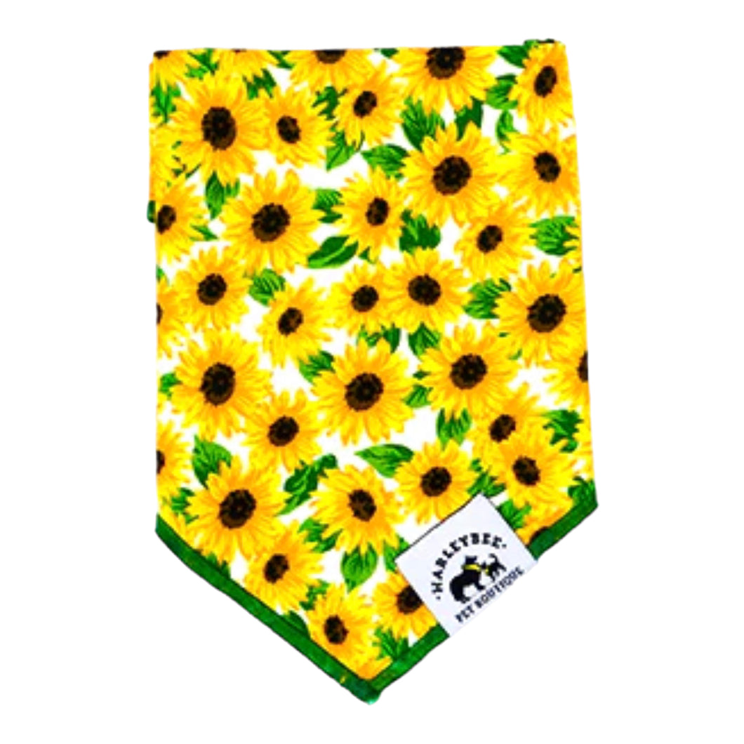 Floral Sunflower Yellow Bandana
