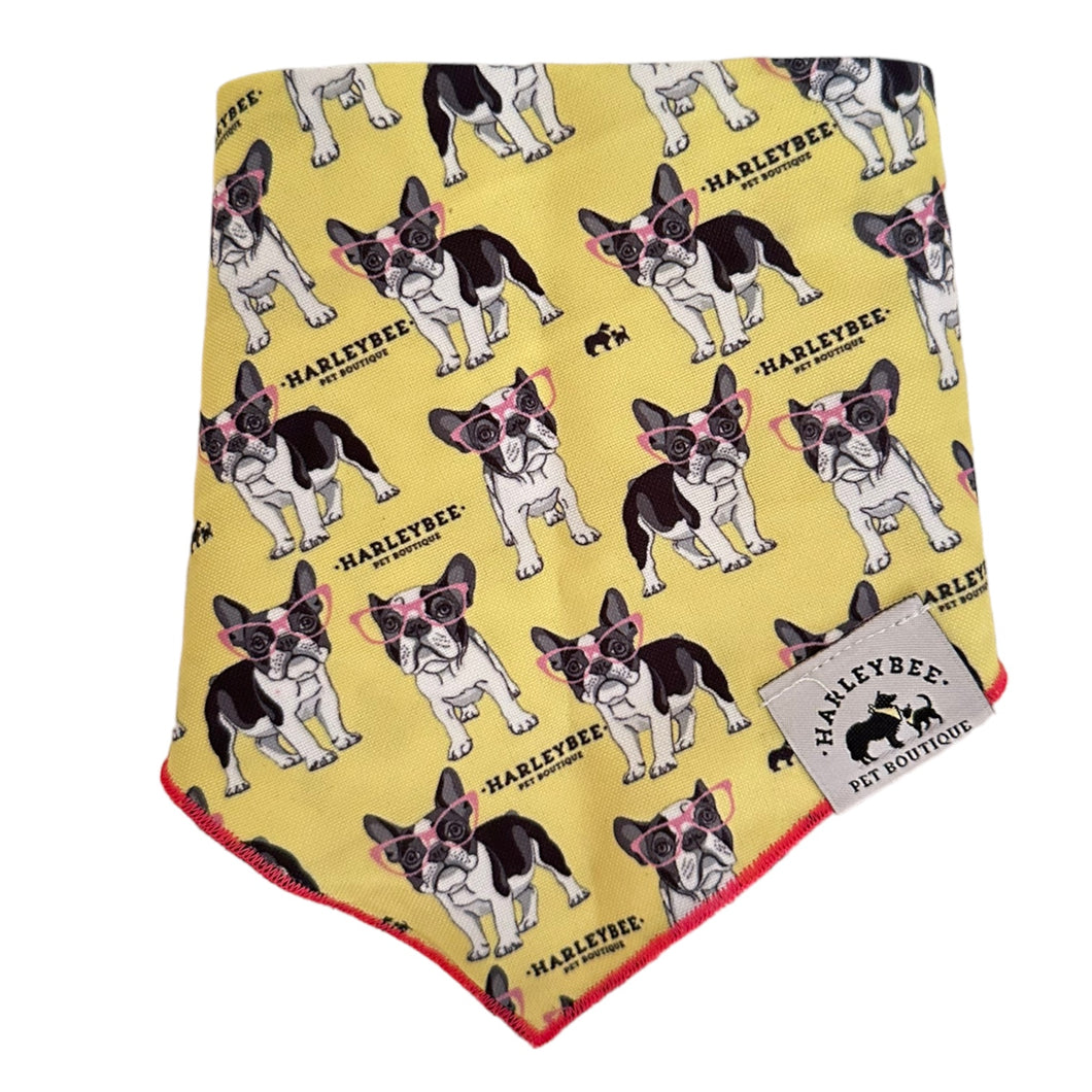 Frenchie Yellow Bandana