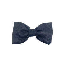 Load image into Gallery viewer, Black Glitter Bow Tie
