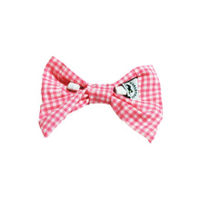 Load image into Gallery viewer, Gingham Fushia Lady Bow
