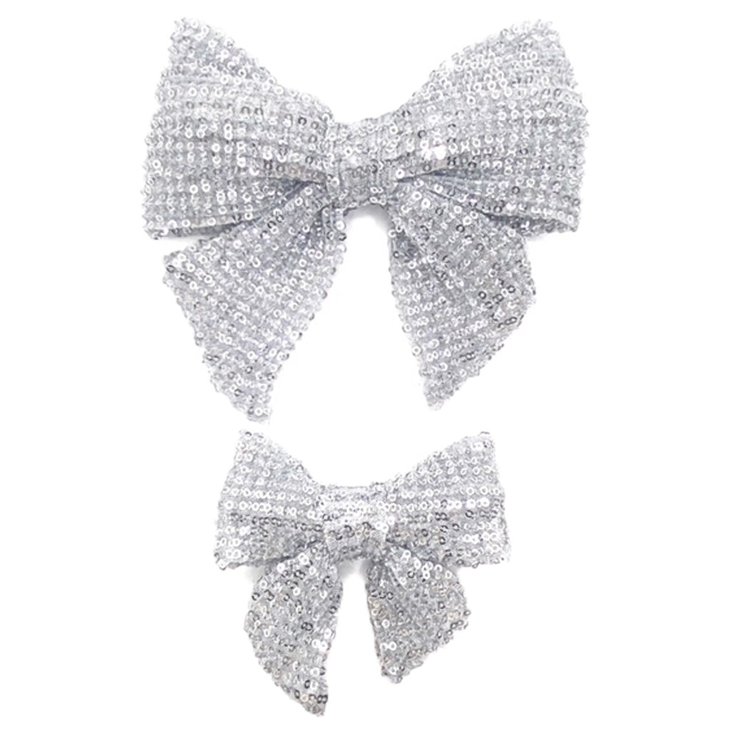 Silver Sequence Lady Bow