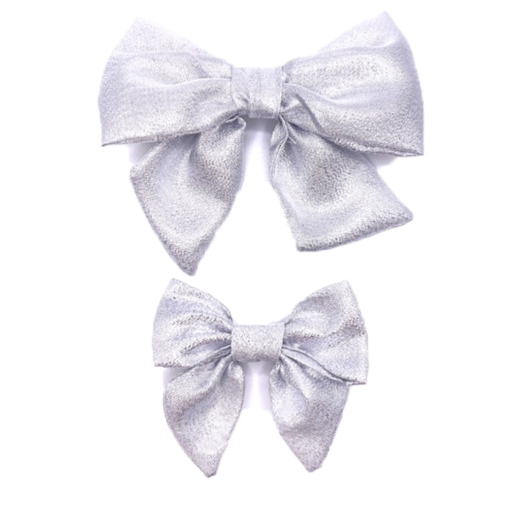 Silver Tinsel Lady Bow